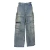 24SS 2-weg Denim Cargo Broek met rits “Blue” 773759TPW534868
