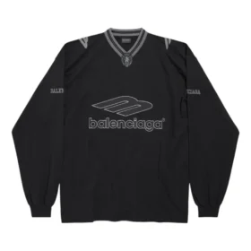 3B Football T-shirt met lange mouwen en V-hals “Black Anthracite” 857085TTVQ61066