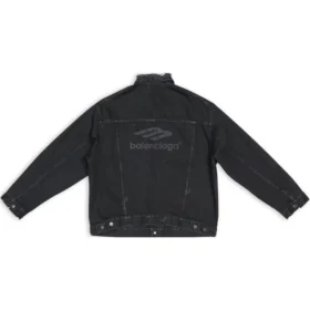 3B Sports Icon Denim jassen, ruime pasvorm “Zwart” 704298TBP471029