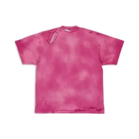 3B Sports Icon Gerepareerd Oversized T-shirt “Dark Fucshia” 704056TMVA50556