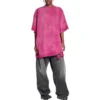 3B Sports Icon Gerepareerd Oversized T-shirt “Dark Fucshia” 704056TMVA50556