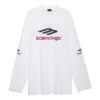 3B Sports Icon T-shirt met lange mouwen, oversized “White Black Red” 720250TPVD79065