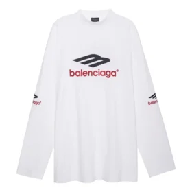 3B Sports Icon T-shirt met lange mouwen, oversized “White Black Red” 720250TPVD79065