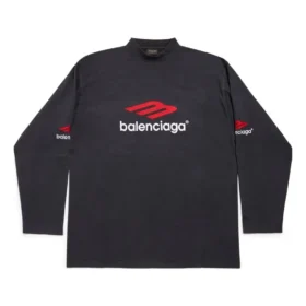 3B Sports Icon T-shirt met lange mouwen, oversized “Zwart Rood Wit” 720250TPVD71470