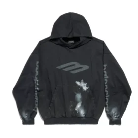 3B Stencil-hoodie, medium pasvorm “Zwart” 767877TQVT71083