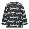 3D Scribble Crewneck katoenen trui “Black” 625985T31801070
