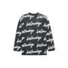 3D Scribble Crewneck katoenen trui “Black” 625985T31801070