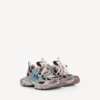 3XL-sneaker met vetersluiting voor dames in bruin/beige/blauw