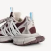 3XL-sneaker met vetersluiting voor dames in bruin/beige/blauw