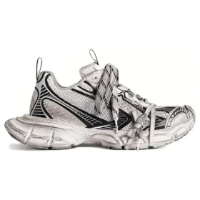 3XL Sneakers “Wit en zwart mesh en polyurethaan” 734731W3XL49710