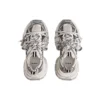 3XL Sneakers “Wit en zwart mesh en polyurethaan” 734734W3XL49710