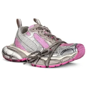 3XL Sneakers “Wit, grijs en roze mesh en polyurethaan” 734731W3XL59050