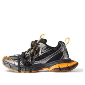 3XL Sneakers “Zwart Oranje Grijs Mesh en Polyurethaan” 734734W3XL31178