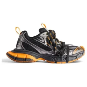 3XL Sneakers “Zwart Oranje Grijs Mesh en Polyurethaan” 734734W3XL31178