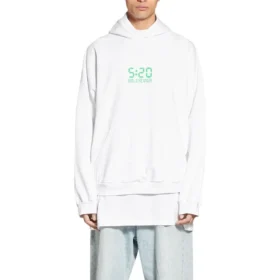 5:20 Hoodie met print “White Green” 674986TMVL69164