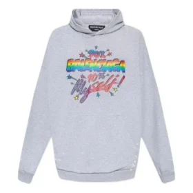 90/10 Hoodie met wijde pasvorm “Grijs” 674986TMVH42569