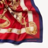AI-sjaal voor dames in bordeauxrood/goud