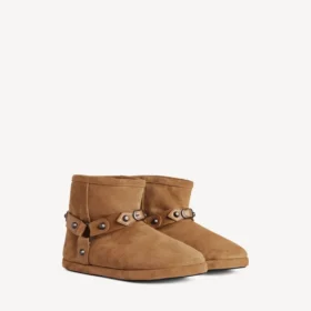 Alaska Soft-enkellaarsjes voor dames in camel