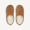 Alaska Soft platform muiltjes voor dames in bruin/wit