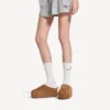 Alaska Soft platform muiltjes voor dames in bruin/wit