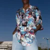 All Over Cities Minimal-shirt “Multicolor” 681813TML058470