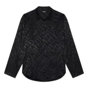All Over Logo Minimal Shirt “Zwart” 681812TLO581000
