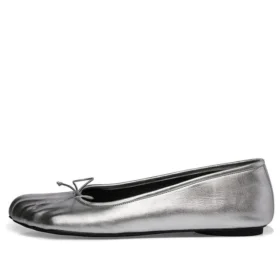 Anatomische ballerinaschoenen “Zilver glanzend zacht schapenleer” 714260WBFA18001