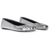 Anatomische ballerinaschoenen “Zilver glanzend zacht schapenleer” 714260WBFA18001