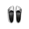 Anatomische ballerinaschoenen “Zilver glanzend zacht schapenleer” 714260WBFA18001