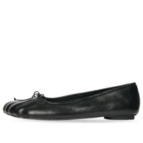 Anatomische ballerinaschoenen “Zwart glanzend zacht schapenleer” 714260WBCW01000