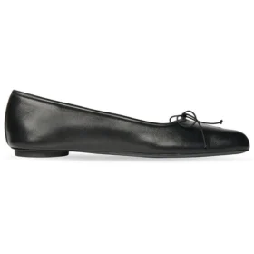 Anatomische ballerinaschoenen “Zwart glanzend zacht schapenleer” 714260WBCW01000