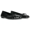 Anatomische ballerinaschoenen “Zwart glanzend zacht schapenleer” 714260WBCW01000