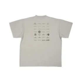 Archives T-shirt met logo’s, oversized “Light Grey” 712398TNVQ71342