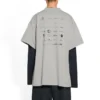 Archives T-shirt met logo’s, oversized “Light Grey” 712398TNVQ71342