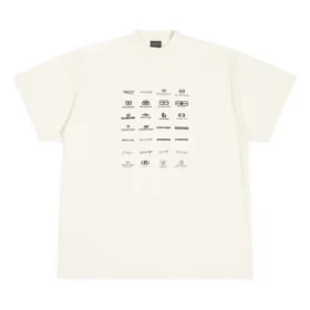Archives T-shirt met logo’s, oversized “White” 712398TNVQ79784