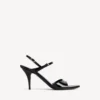 Avenue-sandalen met strik voor dames in zwart/zilver