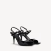 Avenue-sandalen met strik voor dames in zwart/zilver