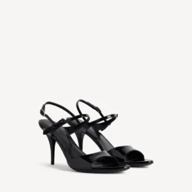 Avenue-sandalen met strik voor dames in zwart/zilver