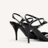 Avenue-sandalen met strik voor dames in zwart/zilver
