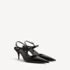 Avenue-slingback met strik voor dames in zwart/zilver