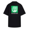 B Milieuvriendelijk Groen Alfabetlogo-opdruk Korte mouw Zwart 594599THV631000