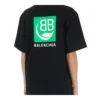 B Milieuvriendelijk Groen Alfabetlogo-opdruk Korte mouw Zwart 594599THV631000