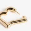 B-oorbellen voor dames in glanzend goud