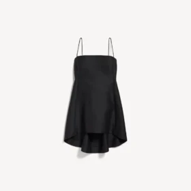 Babydoll-jurk met bandjes voor dames in zwart