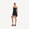 Babydoll-jurk met bandjes voor dames in zwart