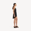 Babydoll-jurk met bandjes voor dames in zwart