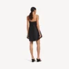 Babydoll-jurk met bandjes voor dames in zwart