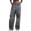 Baggy-jeans met opgezette zakken “Blauw” 751111TDW143359