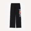 Baggy joggingbroek met ‘Bumper Stickers’-print voor heren in zwart
