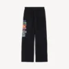 Baggy joggingbroek met ‘Bumper Stickers’-print voor heren in zwart